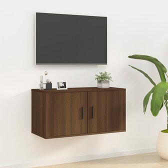 Tv-wandmeubel 80x34,5x40 cm bruin eikenkleur 1