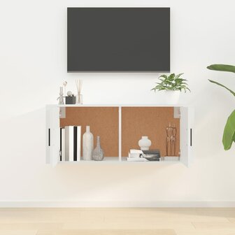 Tv-wandmeubel 100x34,5x40 cm hoogglans wit 3