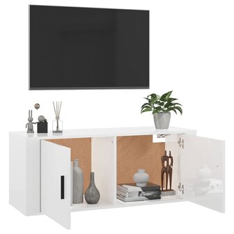 Tv-wandmeubel 100x34,5x40 cm hoogglans wit 5