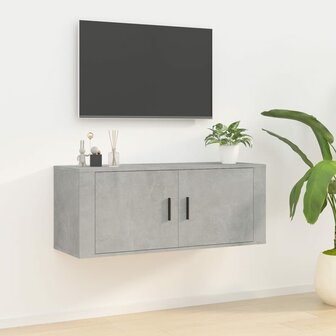 Tv-wandmeubel 100x34,5x40 cm betongrijs 1