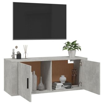 Tv-wandmeubel 100x34,5x40 cm betongrijs 5