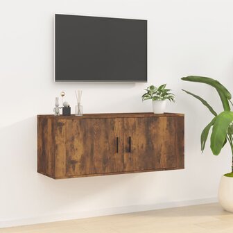 Tv-wandmeubel 100x34,5x40 cm gerookt eikenkleurig 1