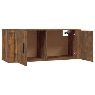 Tv-wandmeubel 100x34,5x40 cm gerookt eikenkleurig 8