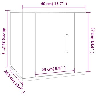 Tv-wandmeubels 2st 40x34,5x40 cm wit 12