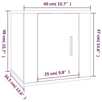 Tv-wandmeubel 40x34,5x40 cm sonoma eikenkleurig 11