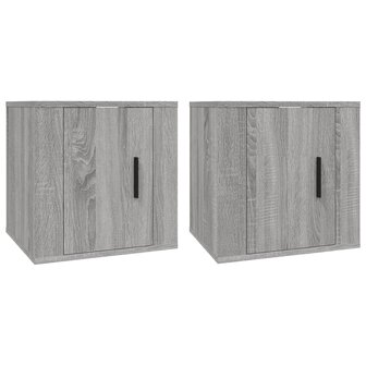 Tv-wandmeubels 2 st 40x34,5x40 cm grijs sonoma eikenkleurig 2