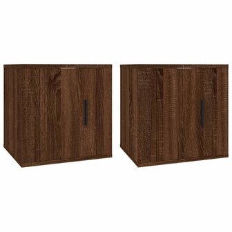 Tv-wandmeubels 2 st 40x34,5x40 cm bruin eikenkleur 2