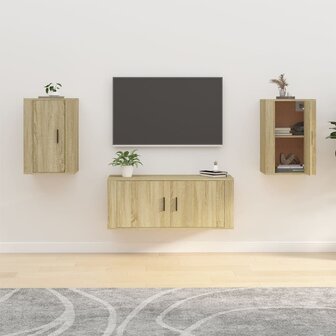 Tv-wandmeubels 2 st 40x34,5x60 cm sonoma eikenkleurig 1