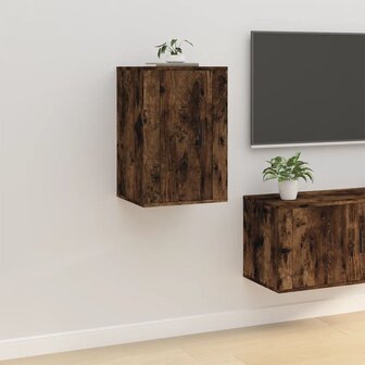 Tv-wandmeubel 40x34,5x60 cm gerookt eikenkleurig 1