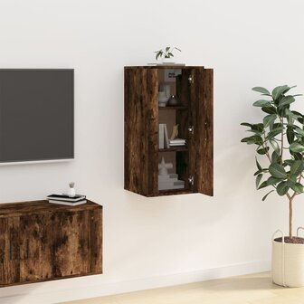 Tv-wandmeubel 40x34,5x80 cm gerookt eikenkleurig 4