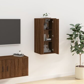 Tv-wandmeubel 40x34,5x80 cm bruin eikenkleur 4