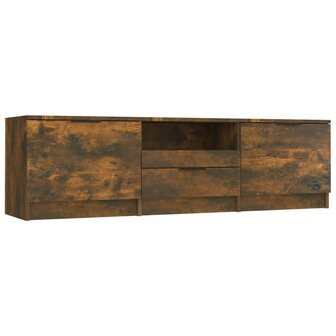 Tv-meubel 140x35x40 cm bewerkt hout gerookt eikenkleurig 2