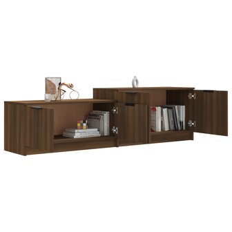 Tv-meubel 158,5x36x45 cm bewerkt hout bruin eikenkleur 4