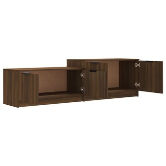 Tv-meubel 158,5x36x45 cm bewerkt hout bruin eikenkleur 6