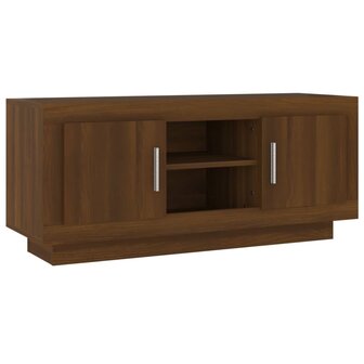 Tv-meubel 102x35x45 cm bewerkt hout bruin eikenkleur 2