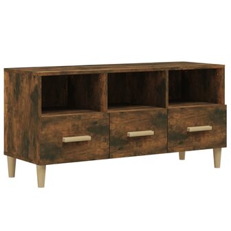 Tv-meubel 102x36x50 cm bewerkt hout gerookt eikenkleurig 2