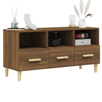 Tv-meubel 102x36x50 cm bewerkt hout bruin eikenkleur 5