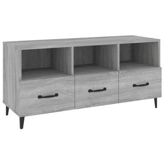 Tv-meubel 102x35x50 cm bewerkt hout grijs sonoma eikenkleurig 2