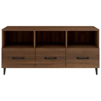 Tv-meubel 102x35x50 cm bewerkt hout bruin eikenkleur 5