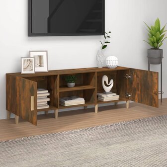 Tv-meubel 150x30x50 cm bewerkt hout gerookt eikenkleurig 3