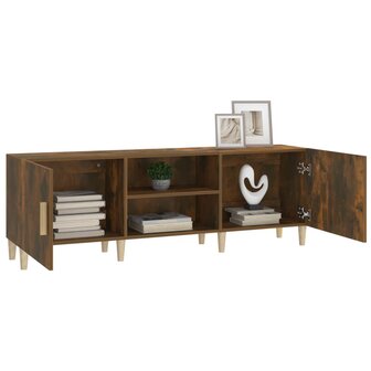 Tv-meubel 150x30x50 cm bewerkt hout gerookt eikenkleurig 4