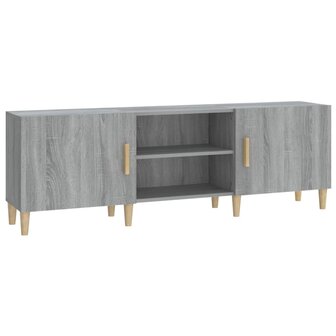 Tv-meubel 150x30x50 cm bewerkt hout grijs sonoma eikenkleurig 2