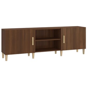 Tv-meubel 150x30x50 cm bewerkt hout bruin eikenkleur 2