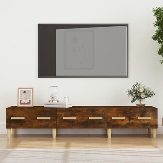 Tv-meubel 150x34,5x30 cm bewerkt hout gerookt eikenkleurig 3