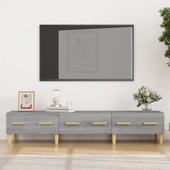 Tv-meubel 150x34,5x30 cm bewerkt hout grijs sonoma eikenkleurig 1