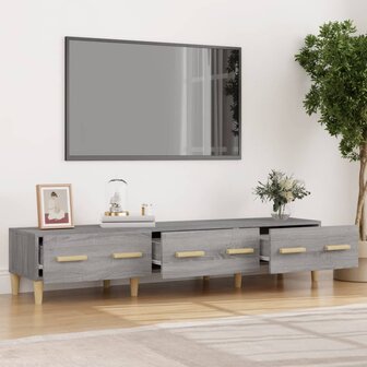 Tv-meubel 150x34,5x30 cm bewerkt hout grijs sonoma eikenkleurig 3