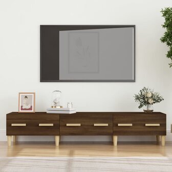 Tv-meubel 150x34,5x30 cm bewerkt hout bruin eikenkleur 1