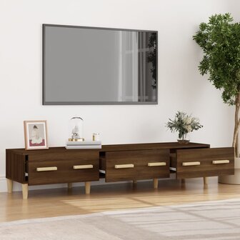 Tv-meubel 150x34,5x30 cm bewerkt hout bruin eikenkleur 3