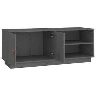 Tv-meubel 105x34x40 cm massief grenenhout grijs 7