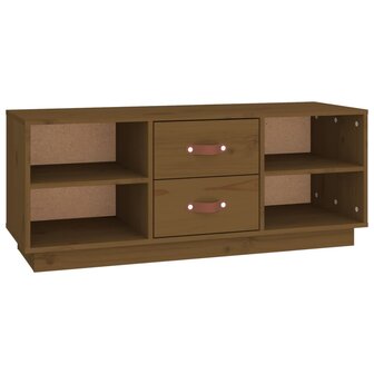 Tv-meubel 100x34x40 cm massief grenenhout honingbruin 2