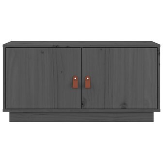 Tv-meubel 80x34x40 cm massief grenenhout grijs 6