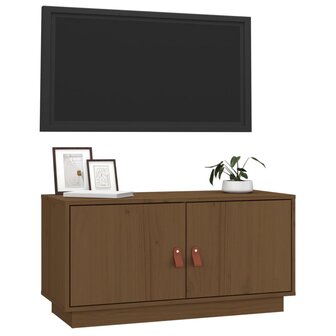 Tv-meubel 80x34x40 cm massief grenenhout honingbruin 4