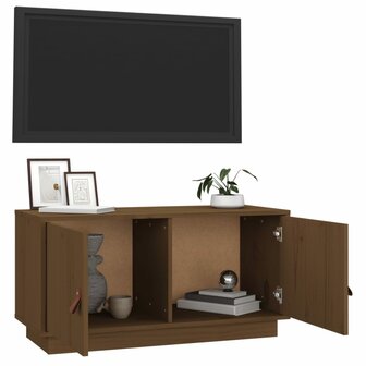 Tv-meubel 80x34x40 cm massief grenenhout honingbruin 5