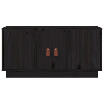 Tv-meubel 80x34x40 cm massief grenenhout zwart 6