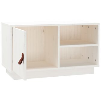 Tv-meubel 70x34x40 cm massief grenenhout wit 7