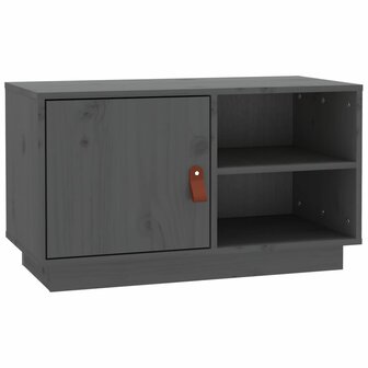 Tv-meubel 70x34x40 cm massief grenenhout grijs 2