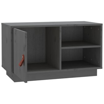 Tv-meubel 70x34x40 cm massief grenenhout grijs 7