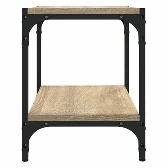 Tv-meubel 40x33x41 cm bewerkt hout en staal sonoma eikenkleurig 6