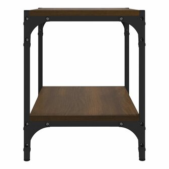 Tv-meubel 40x33x41 cm bewerkt hout en staal bruin eikenkleur 6