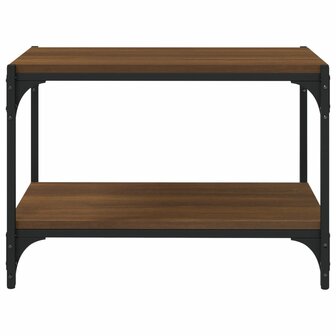 Tv-meubel 60x33x41 cm bewerkt hout en staal bruin eikenkleur 5