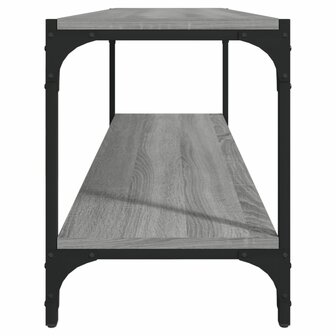 Tv-meubel 100x33x41 cm bewerkt hout en staal grijs sonoma eiken 6