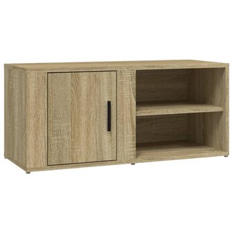 Tv-meubel 80x31,5x36 cm bewerkt hout sonoma eikenkleurig 2