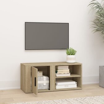 Tv-meubel 80x31,5x36 cm bewerkt hout sonoma eikenkleurig 3