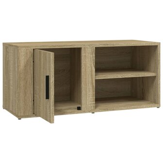 Tv-meubel 80x31,5x36 cm bewerkt hout sonoma eikenkleurig 8