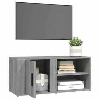 Tv-meubels 2 st 80x31,5x36 cm bewerkt hout grijs sonoma eiken 5