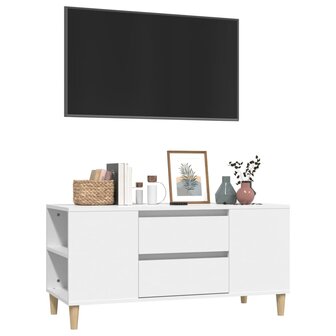 Tv-meubel 102x44,5x50 cm bewerkt hout wit 4